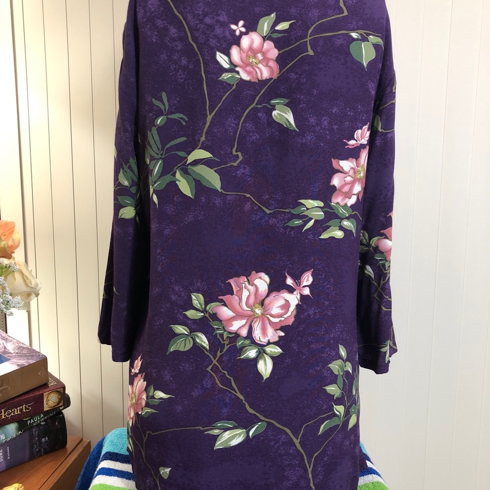 Vintage NATURALLY PETITE Honolulu Floral Button Down Blouse Blouse Top Sz SP - Picture 12 of 12